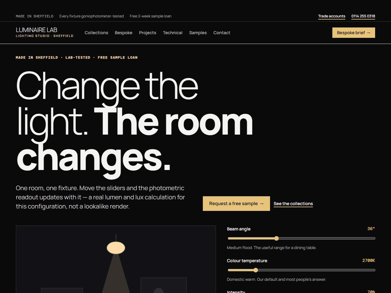 Luminaire Lab — Desktop