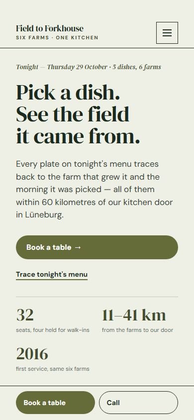 Field to Forkhouse — Telefon