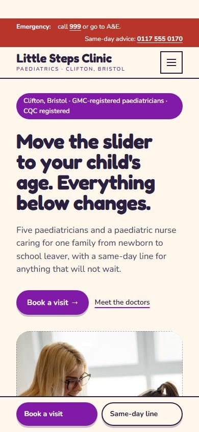 Little Steps Clinic — Telefon