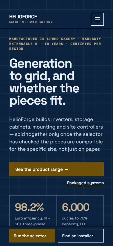 HelioForge — Telefon