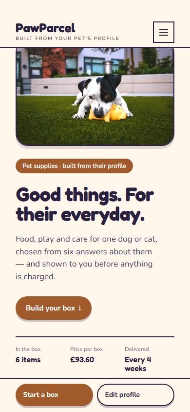 PawParcel — Telefon
