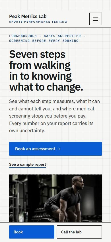 Peak Metrics Lab — Smartphone