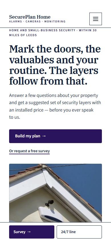 SecurePlan Home — Telefon