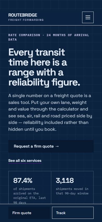 RouteBridge — Telefon