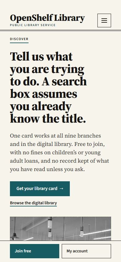 OpenShelf Library — Telefon