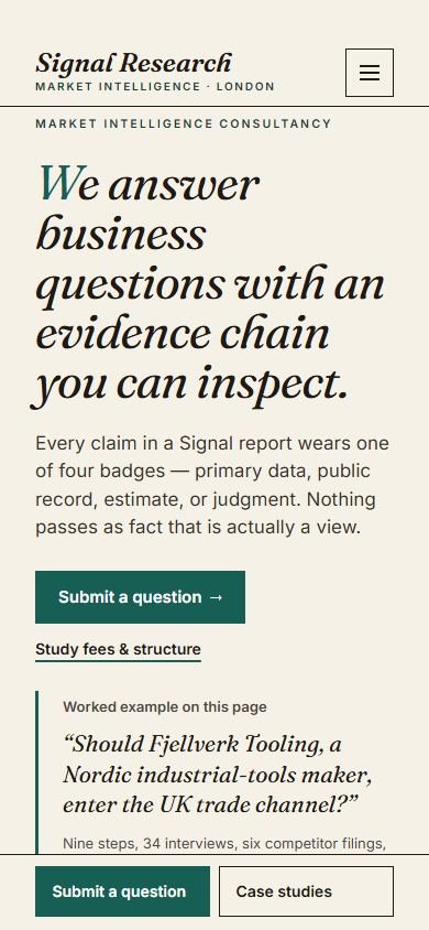 Signal Research — Telefon